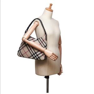 Vintage Authentic Burberry Brown Nova Check Shoulder Bag MEDIUM